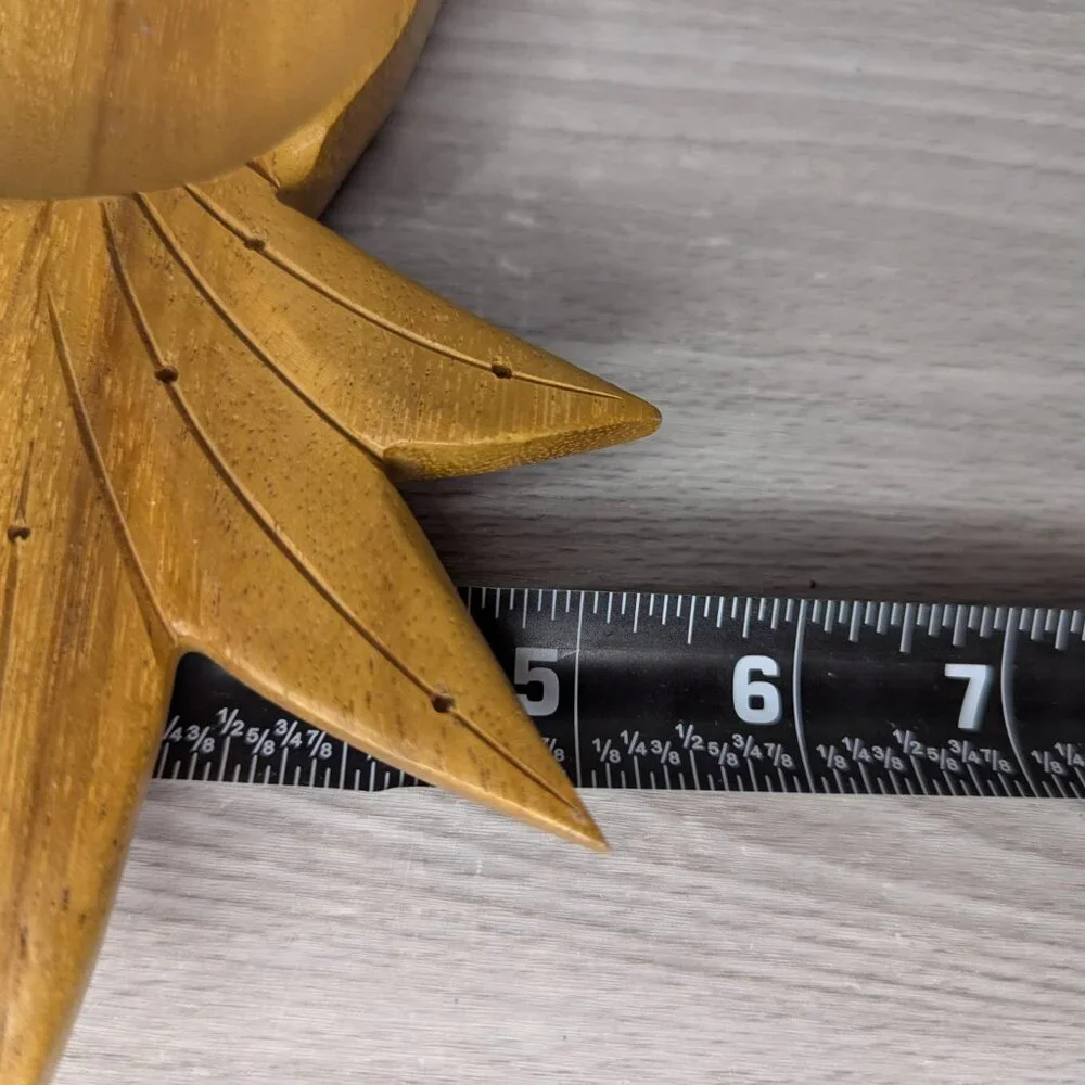 Vintage Monkey Pod Blair Hawaii Wooden Carved Pineapple Bowl Signed